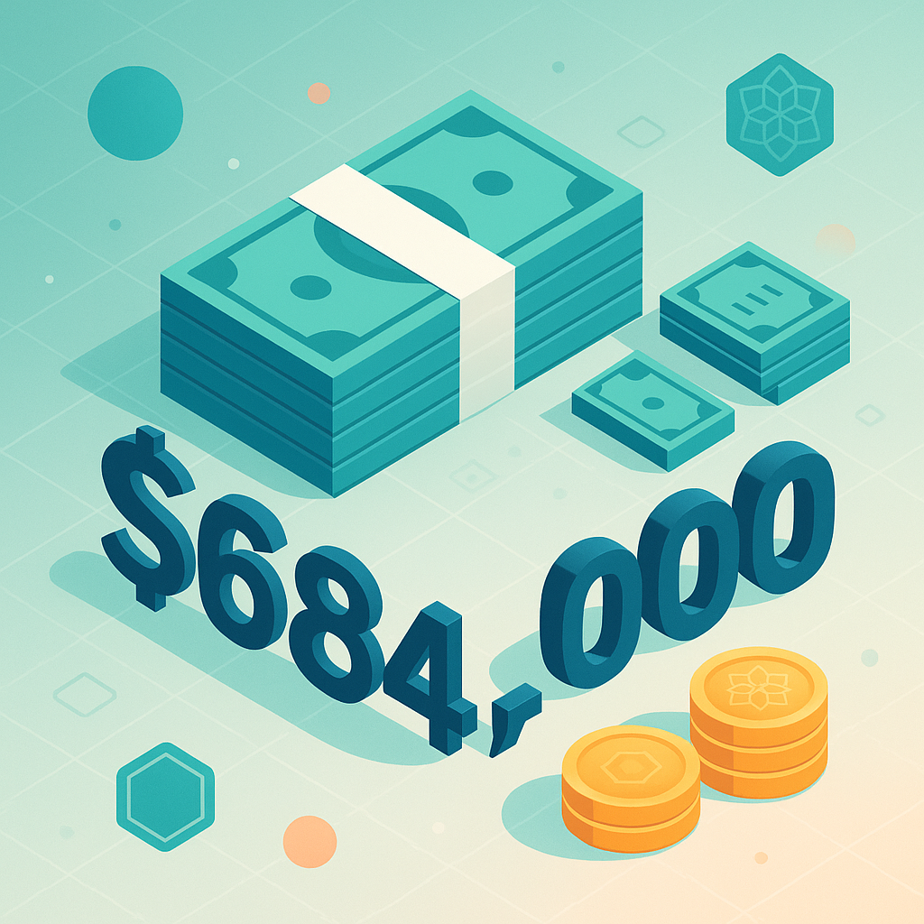ستمائة وأربعة وثمانون ألف دولار