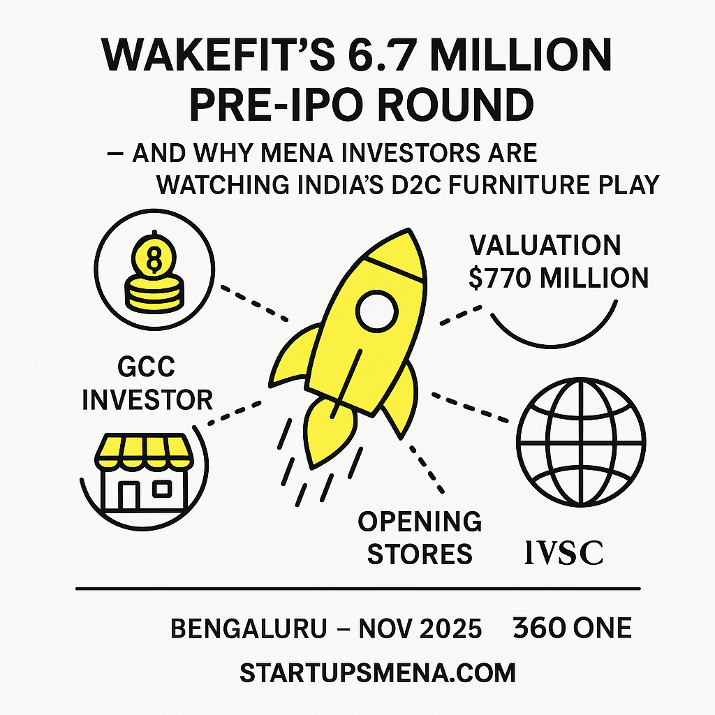 Wakefit’s $6.7 million pre-IPO round — and why MENA investors are watching India’s D2C furniture play